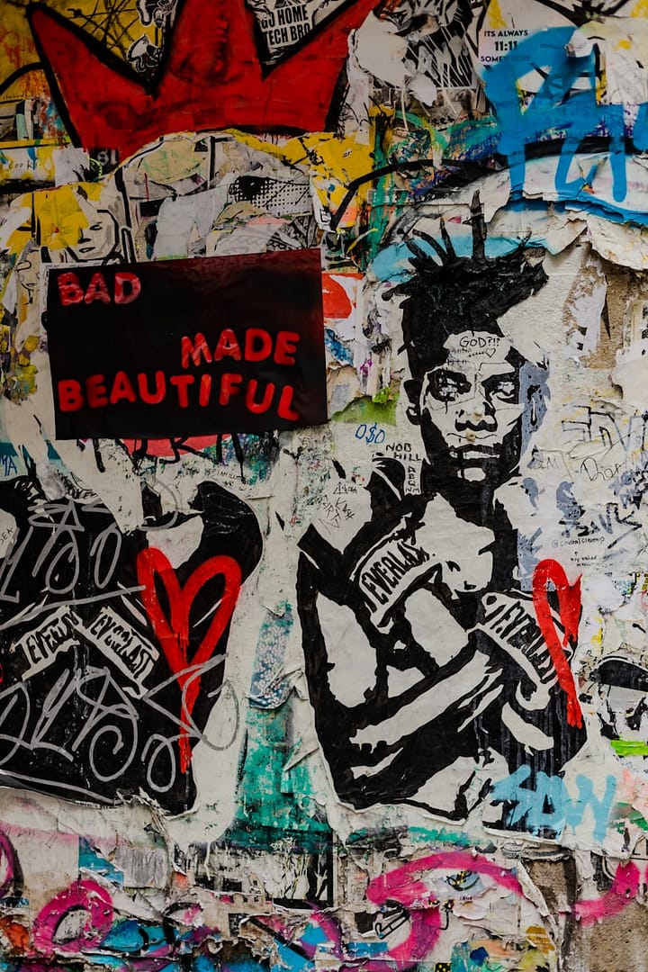 black red and white graffiti